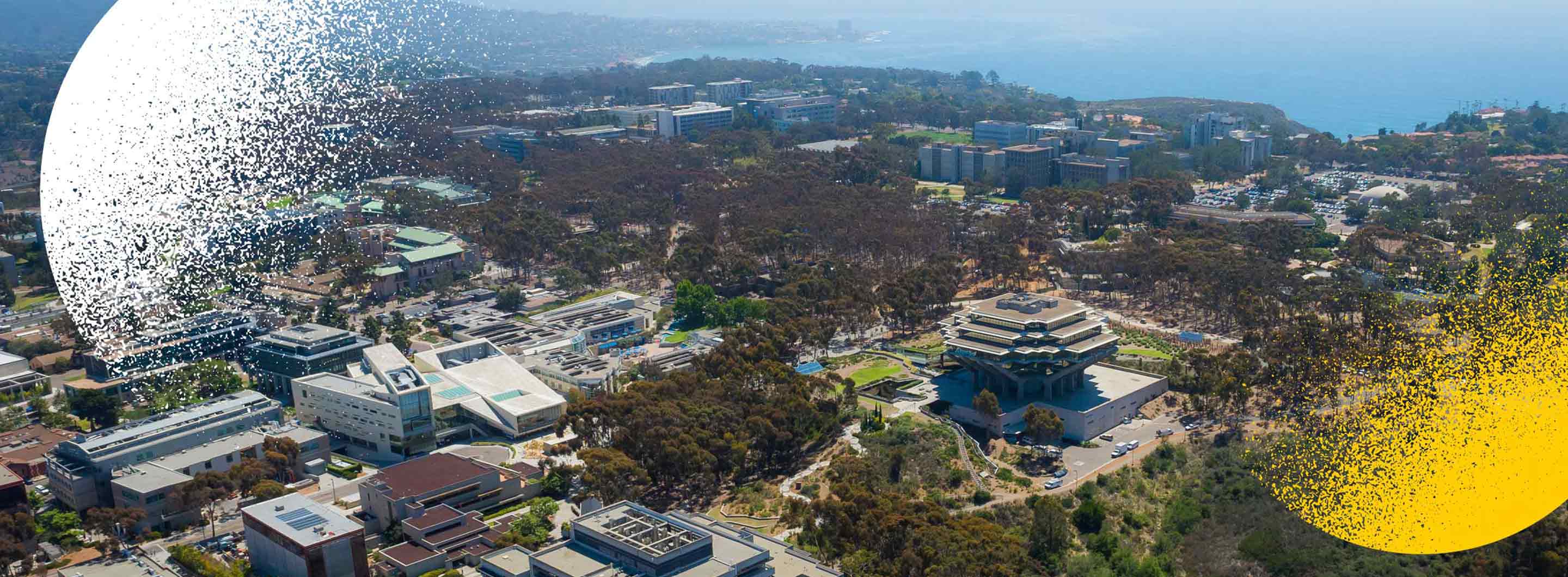 Aerial view of UC San Diego campus 